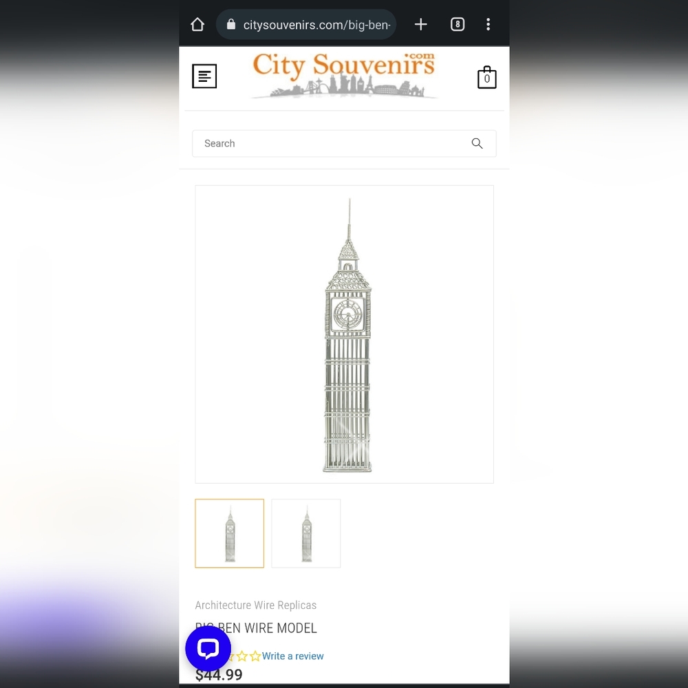 12" Big Ben Wire Model Replica